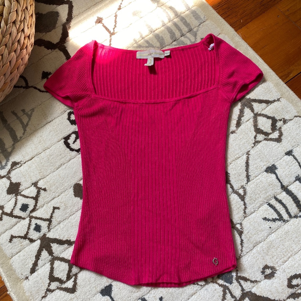 Guess Silk Blend Short Sleeve Shirt